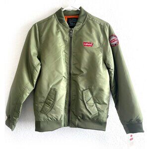 NWT Levi's Boys' Bomber Jacket, Olivine Green, L